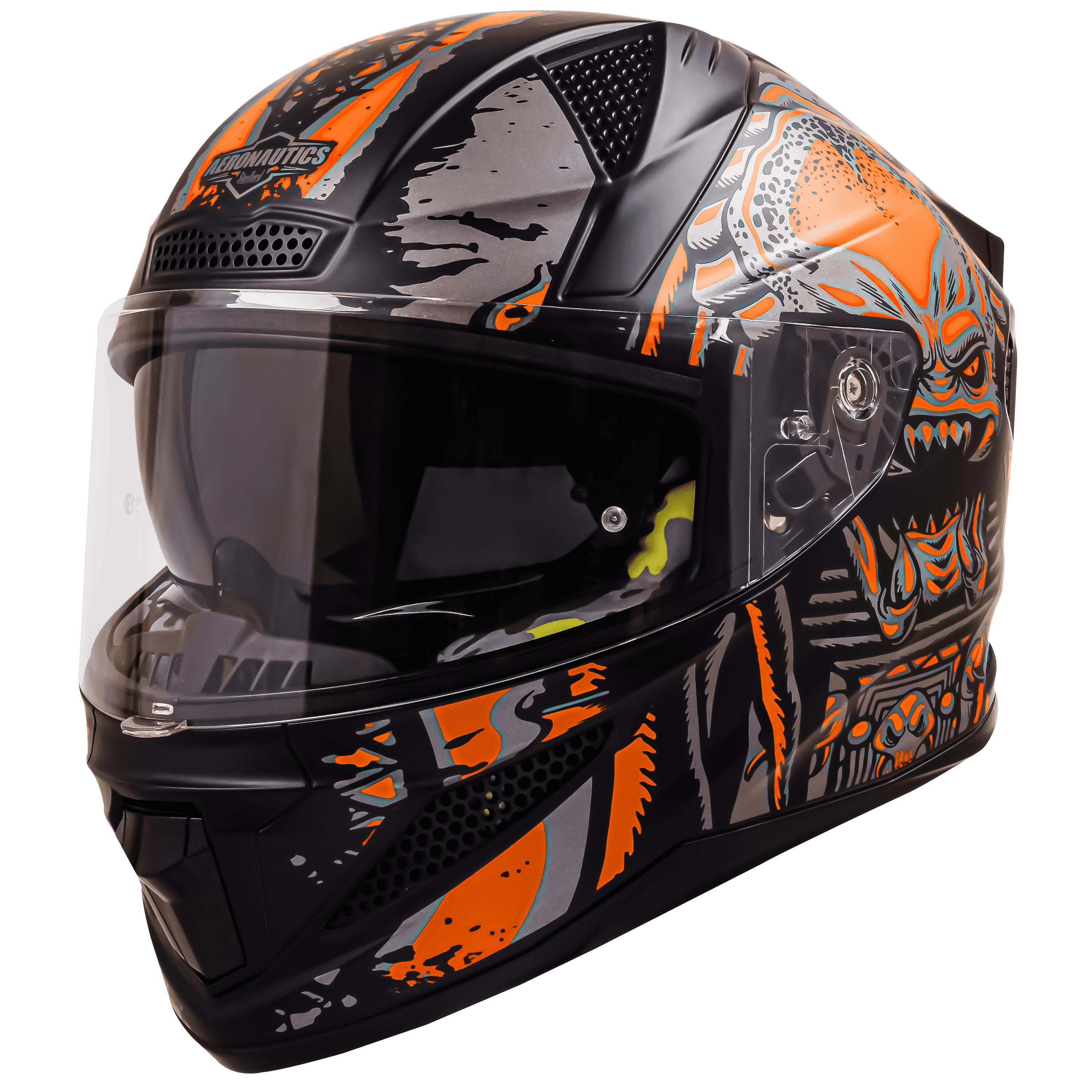 SBH-25 ISS PREDATOR GLOSSY BLACK WITH ORANGE